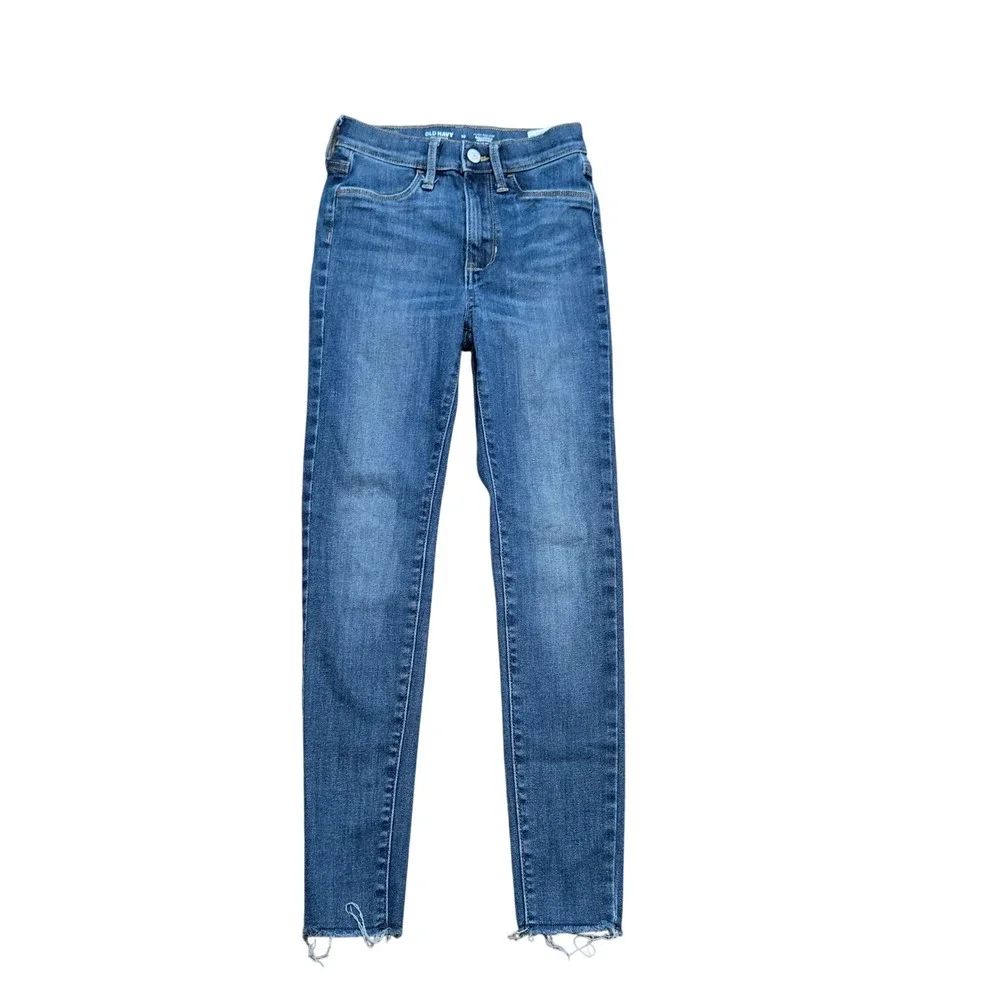Old Navy Kids Ballerina Jeggings Extra High Rise Medium Wash Blue Size 10